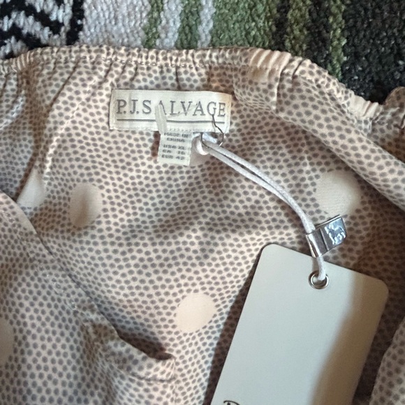 PJ Salvage Cream Polka Dot Pajama Set - Picture 5 of 13